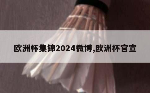 欧洲杯集锦2024微博,欧洲杯官宣