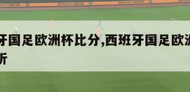 西班牙国足欧洲杯比分,西班牙国足欧洲杯比分分析