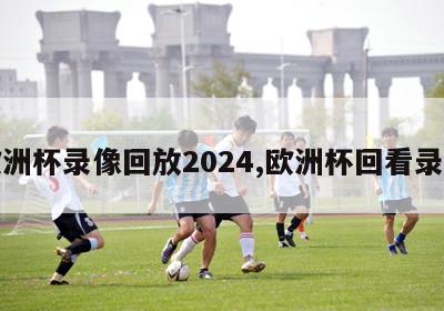 欧洲杯录像回放2024,欧洲杯回看录像