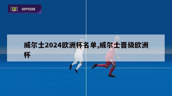 威尔士2024欧洲杯名单,威尔士晋级欧洲杯