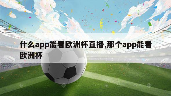 什么app能看欧洲杯直播,那个app能看欧洲杯